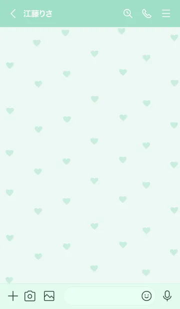 [LINE着せ替え] pattern_heart #mint greenの画像3