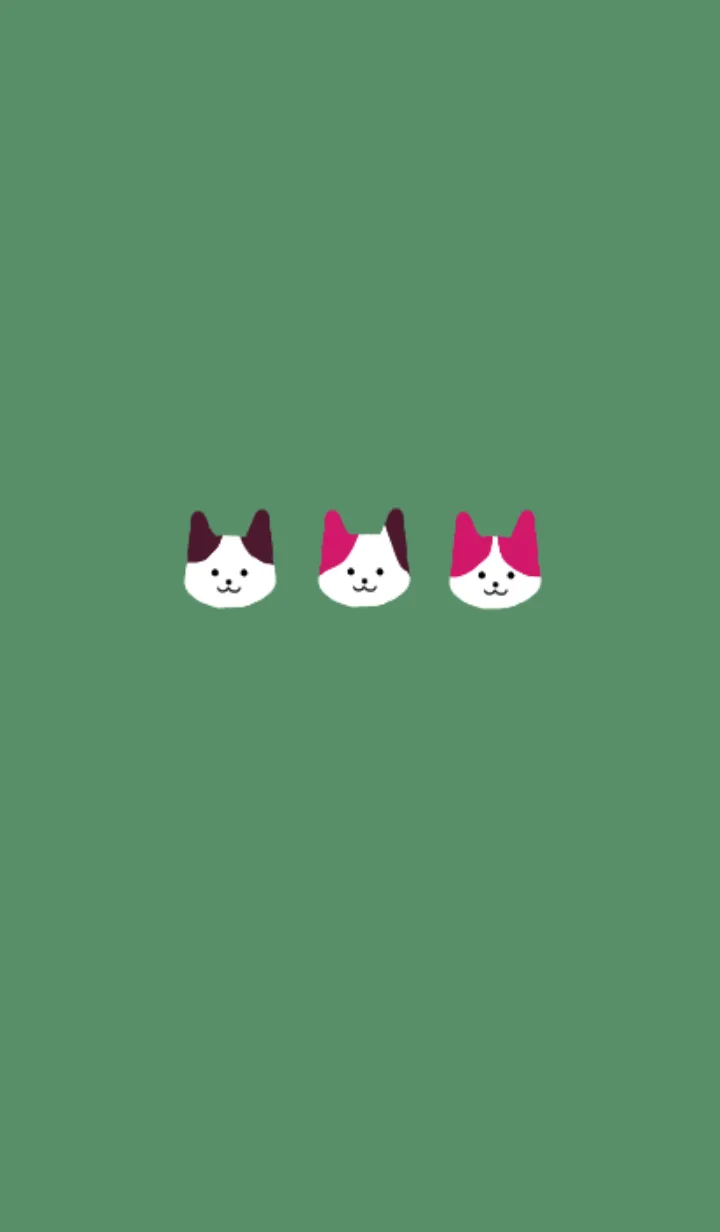 ねこ/ぴんく/ぐりーんの着せ替えメイン画像