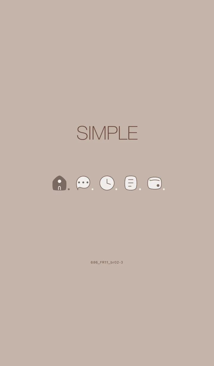 [LINE着せ替え] 686.11_ベージュ3 ブラウン2-3の画像1