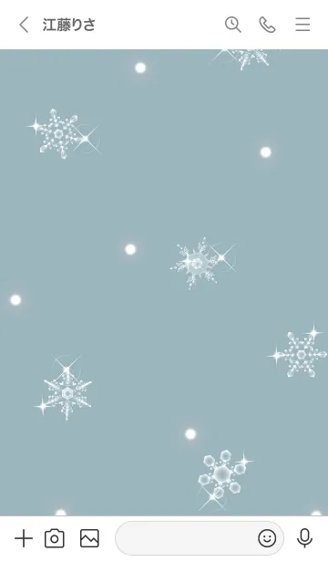 [LINE着せ替え] ～雪の花♥ブルー06_1～の画像3