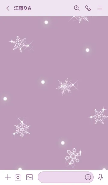 [LINE着せ替え] ～雪の花♥ピンクパープル08_1～の画像3