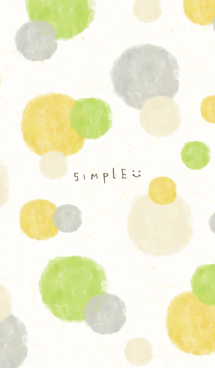 [LINE着せ替え] 水彩丸 黄色緑19の画像1