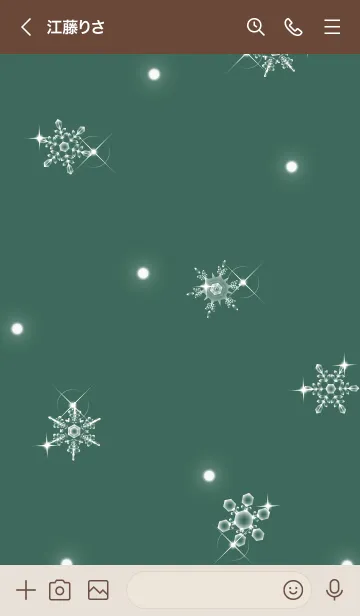 [LINE着せ替え] ～雪の花♥グリーン12_1～の画像3