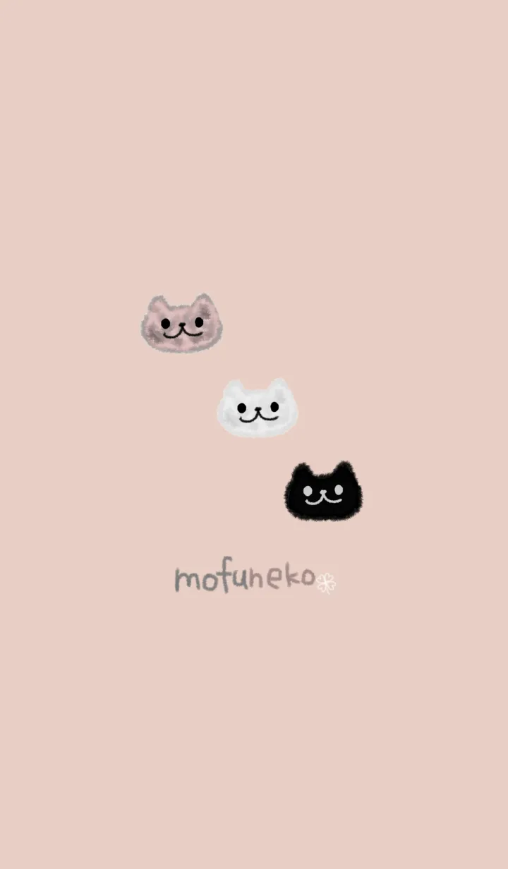 [LINE着せ替え] もふねこ mofuneko 白黒茶の画像1