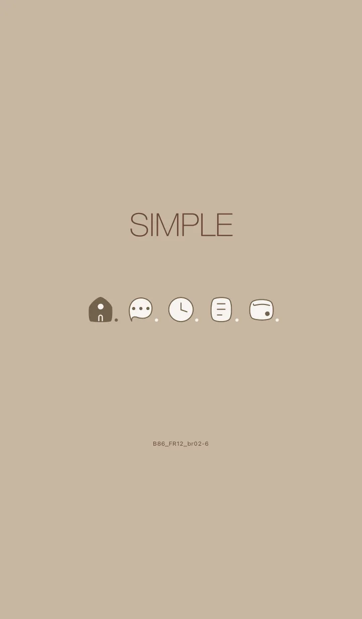 [LINE着せ替え] B86.12_ベージュ4 ブラウン2-6の画像1