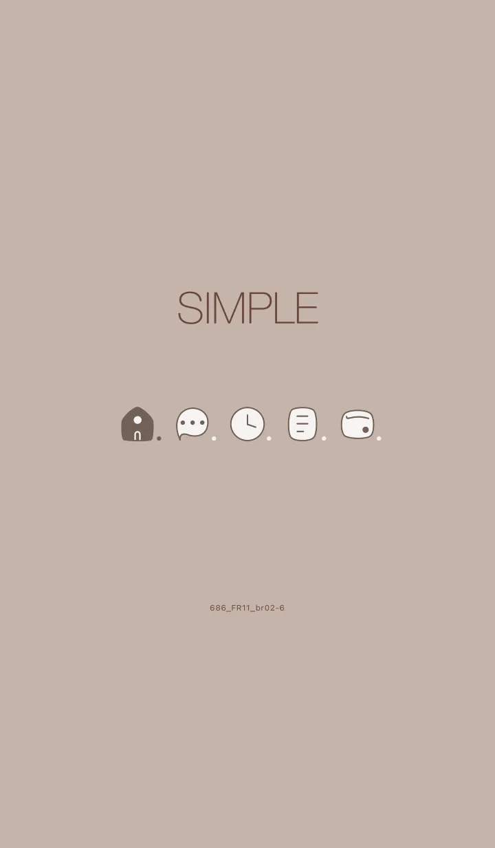 [LINE着せ替え] 686.11_ベージュ3 ブラウン2-6の画像1