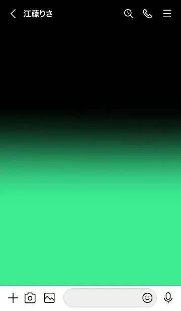 [LINE着せ替え] Black & Seafoam Green  Theme (JP)の画像3
