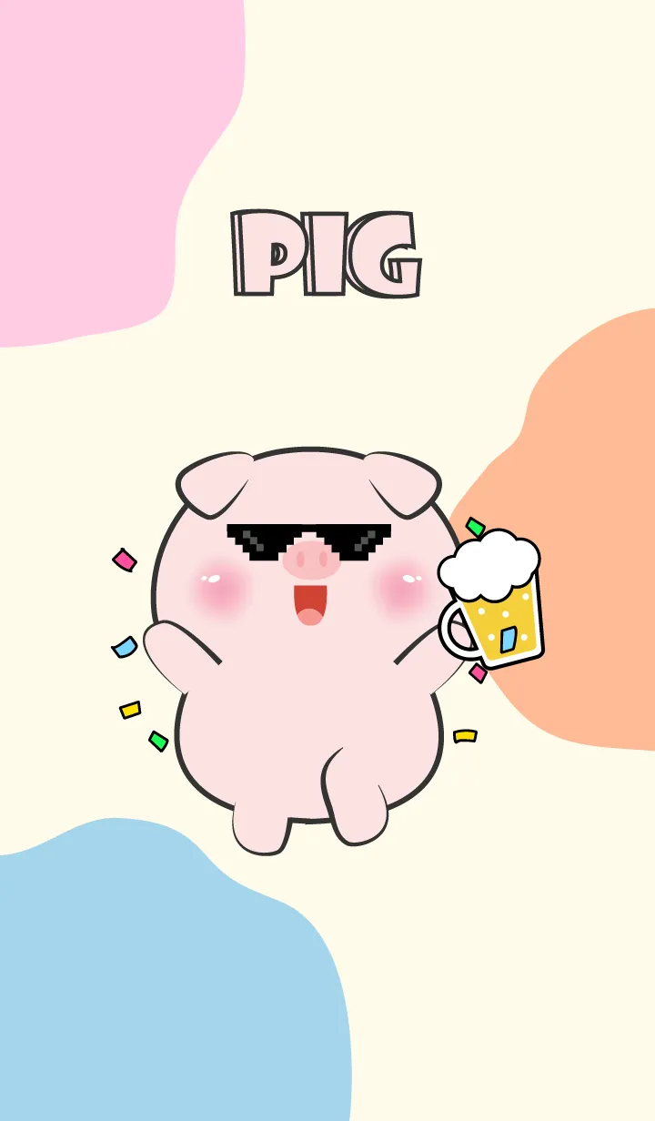 [LINE着せ替え] Pig  Pig  Love Party Theme (JP)の画像1