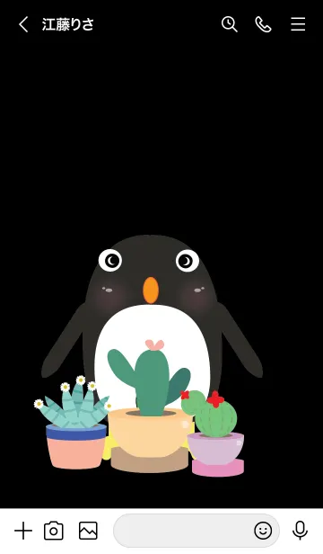 [LINE着せ替え] Penguin and Cactus JPの画像3