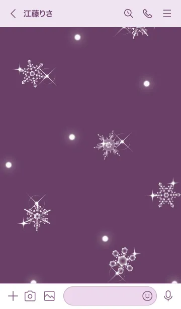 [LINE着せ替え] ～雪の花♥パープル16_1～の画像3