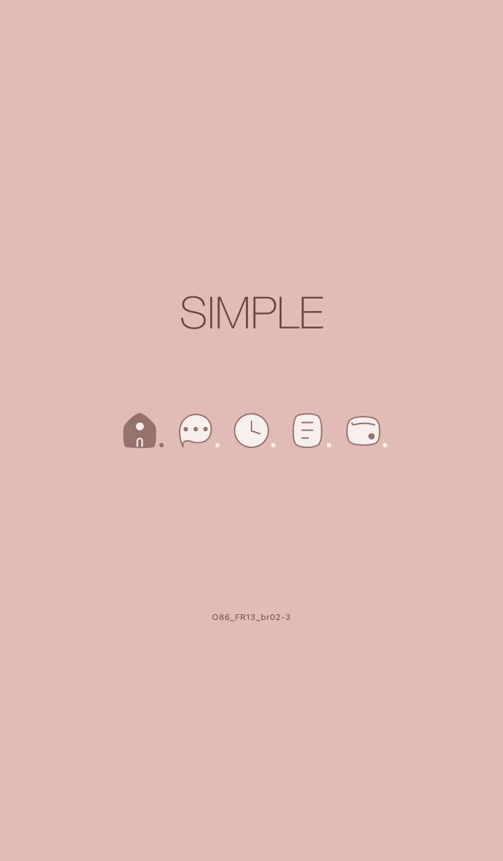 [LINE着せ替え] O86_13_ピンク ブラウン2-3の画像1