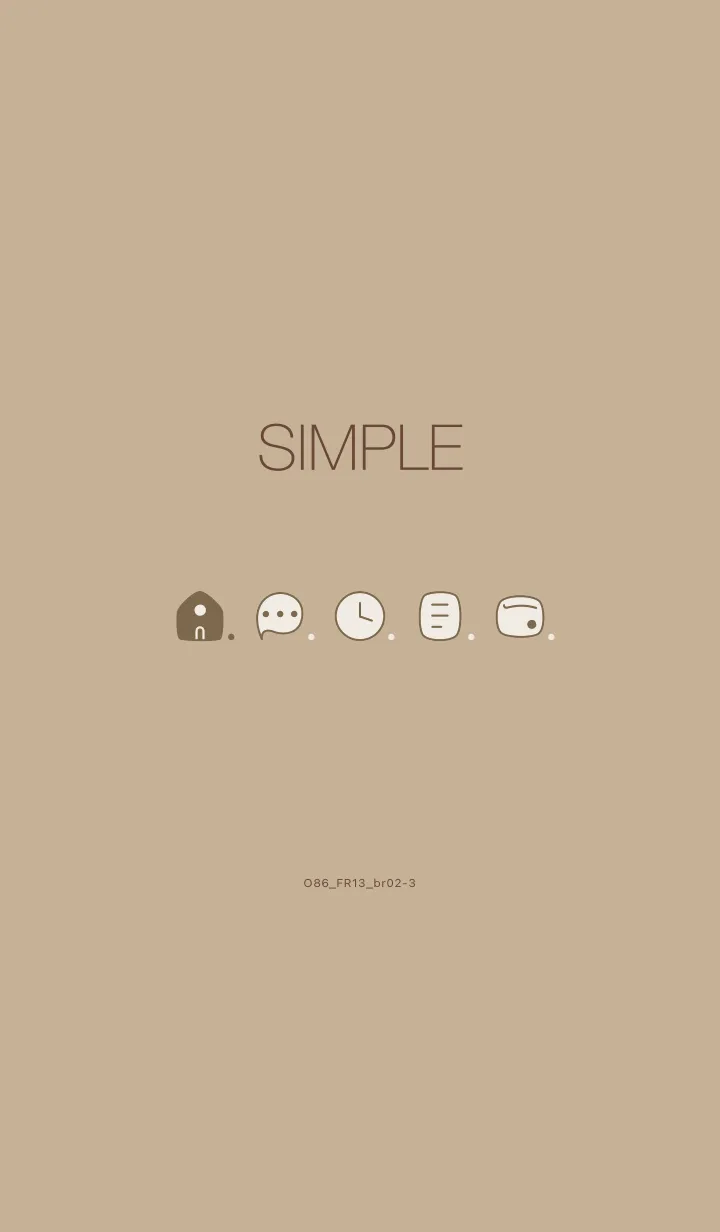 [LINE着せ替え] O86_13_ベージュ4 ブラウン2-3の画像1