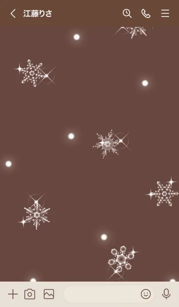 [LINE着せ替え] ～雪の花♥カフェブラウン18_1～の画像3