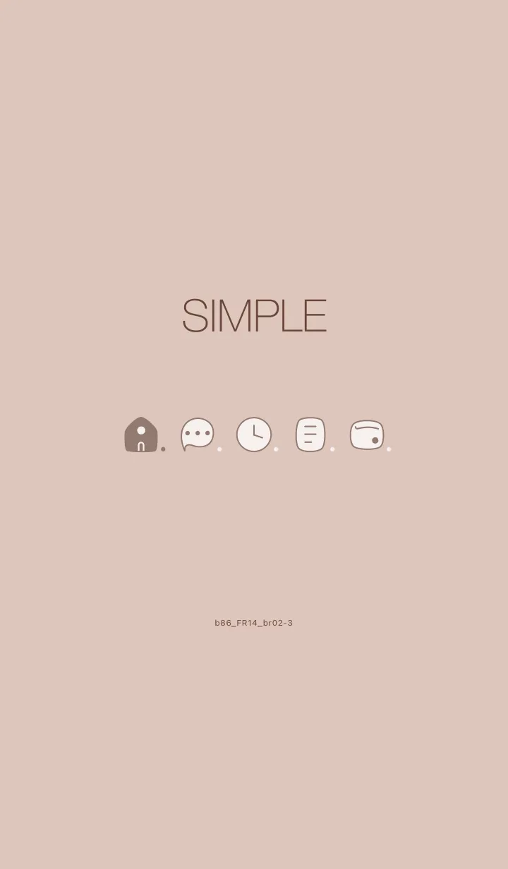 [LINE着せ替え] b86_14_ベージュ ブラウン2-3の画像1