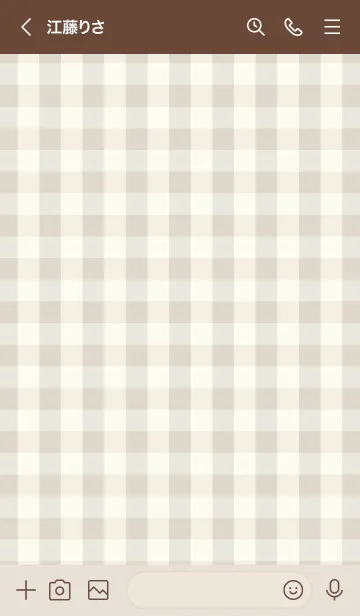 [LINE着せ替え] ギンガムチェック ブラウン1の画像3