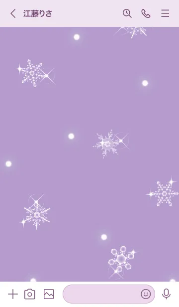 [LINE着せ替え] ～雪の花♥パープル30_1～の画像3