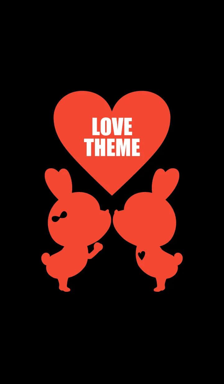 [LINE着せ替え] LOVE THEME BLACK & Red.の画像1