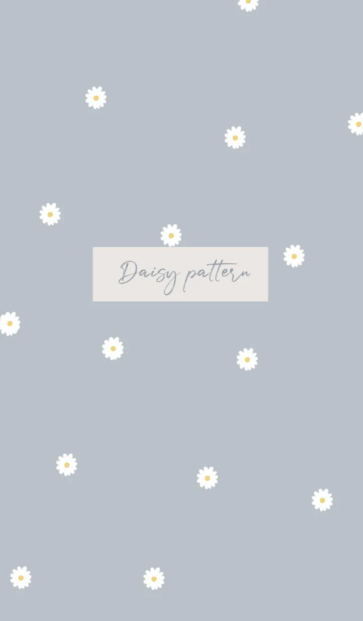 [LINE着せ替え] daisy_pattern (blue beige)の画像1