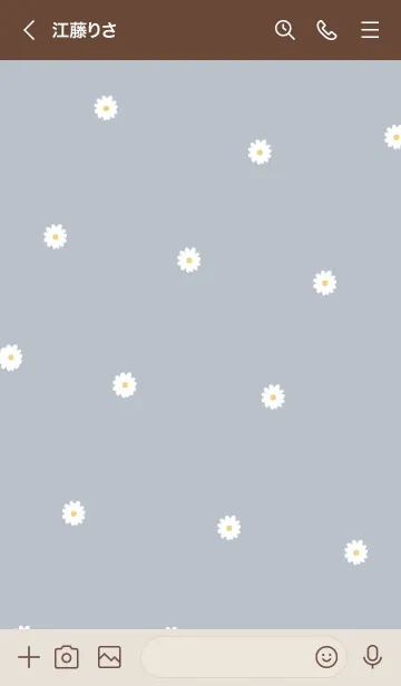 [LINE着せ替え] daisy_pattern (blue beige)の画像3