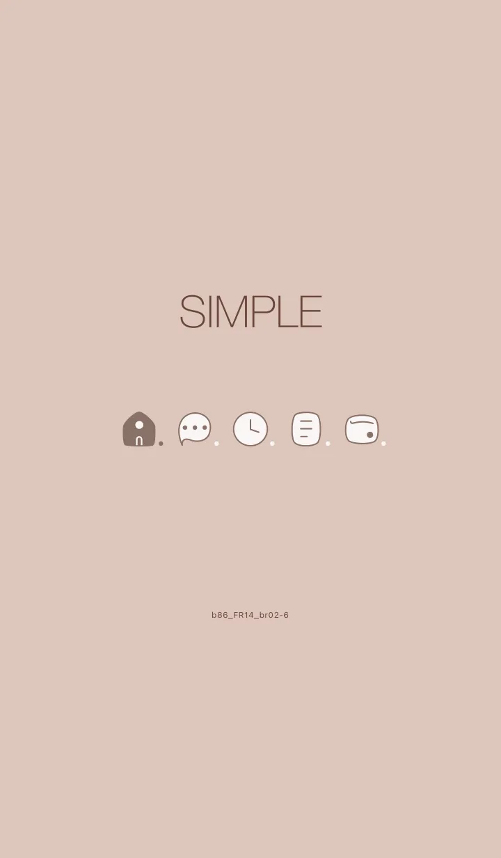 [LINE着せ替え] b86_14_ベージュ ブラウン2-6の画像1