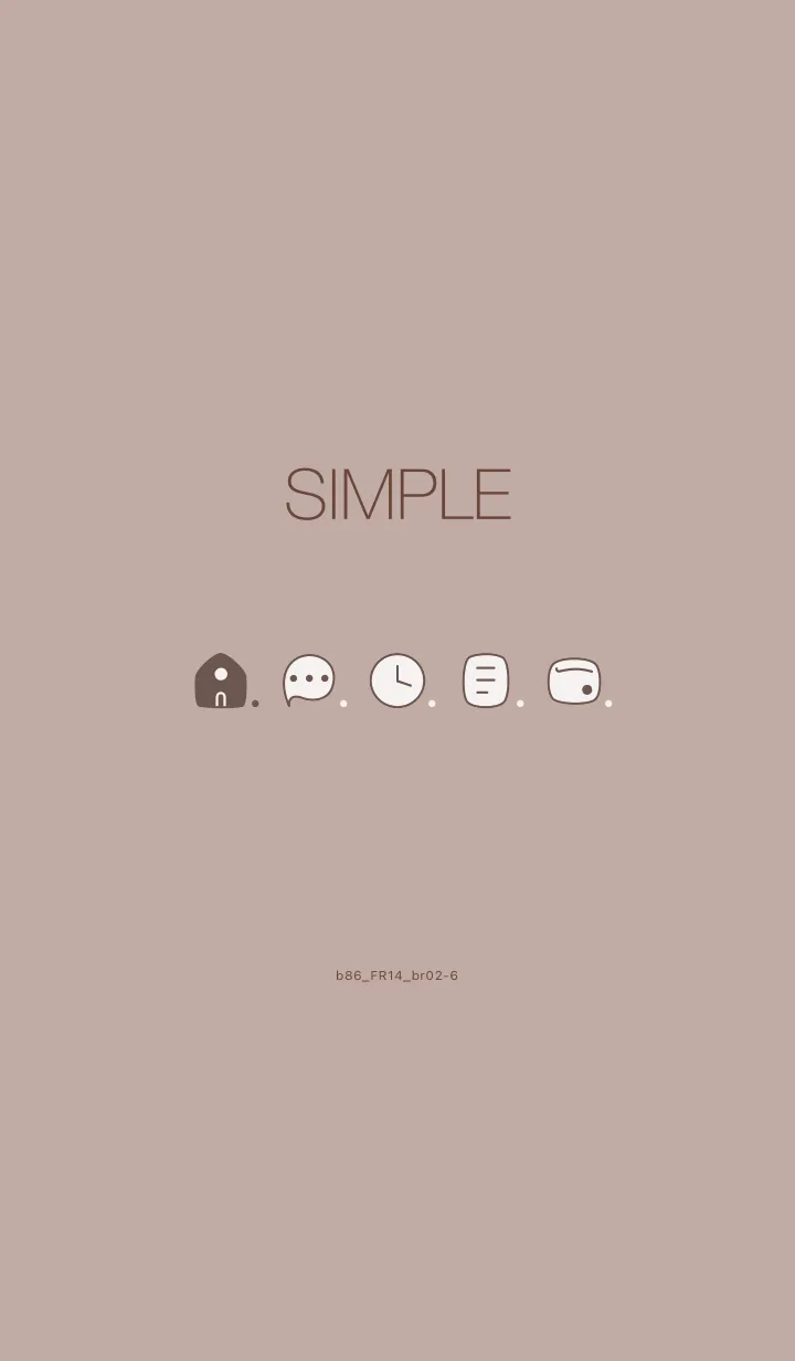 [LINE着せ替え] b86_14_ベージュ2 ブラウン2-6の画像1