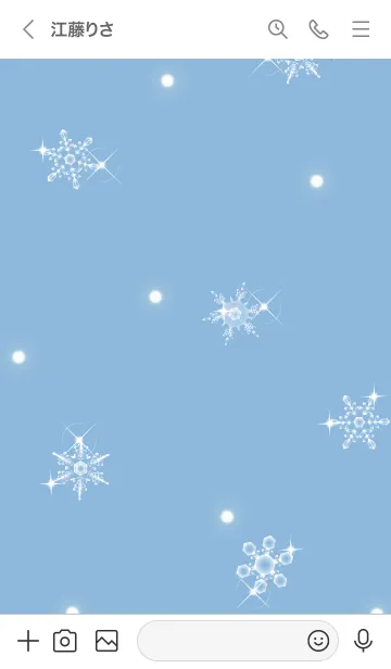 [LINE着せ替え] ～雪の花♥ブルー22_1～の画像3