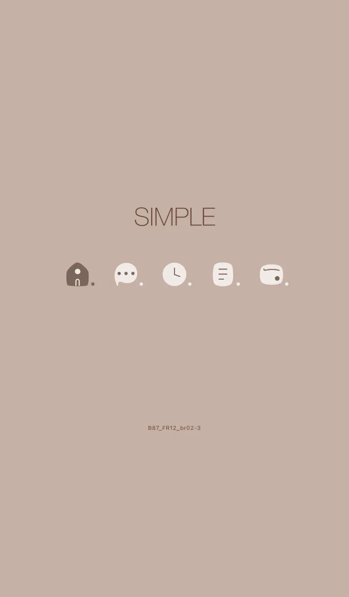 [LINE着せ替え] B87.12_ベージュ3 ブラウン2-3の画像1