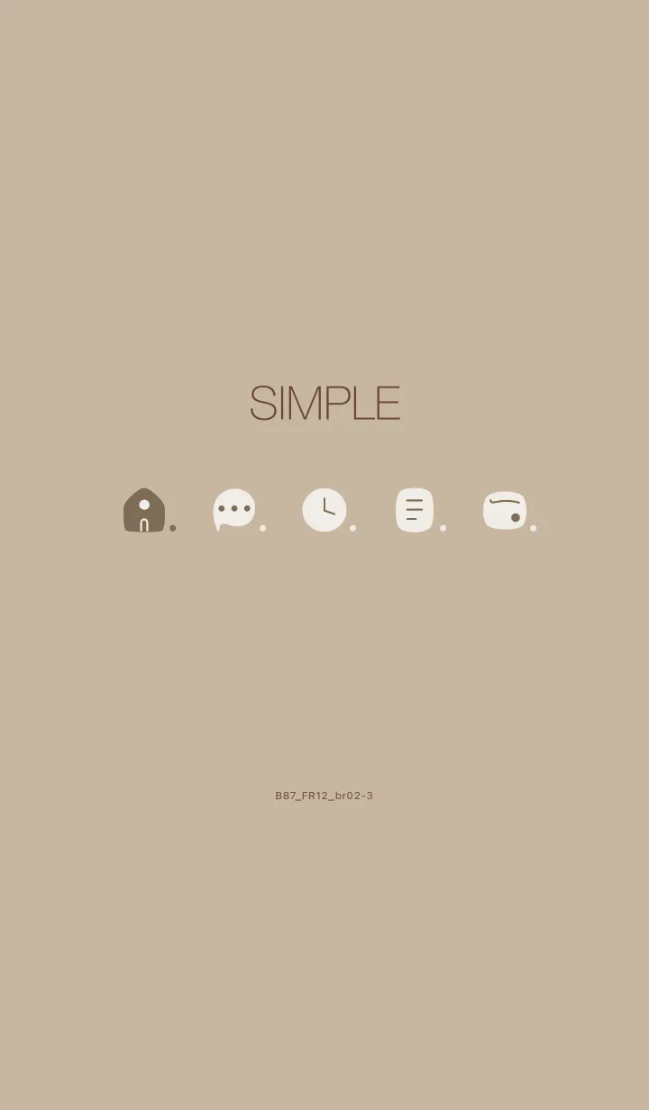 [LINE着せ替え] B87.12_ベージュ4 ブラウン2-3の画像1