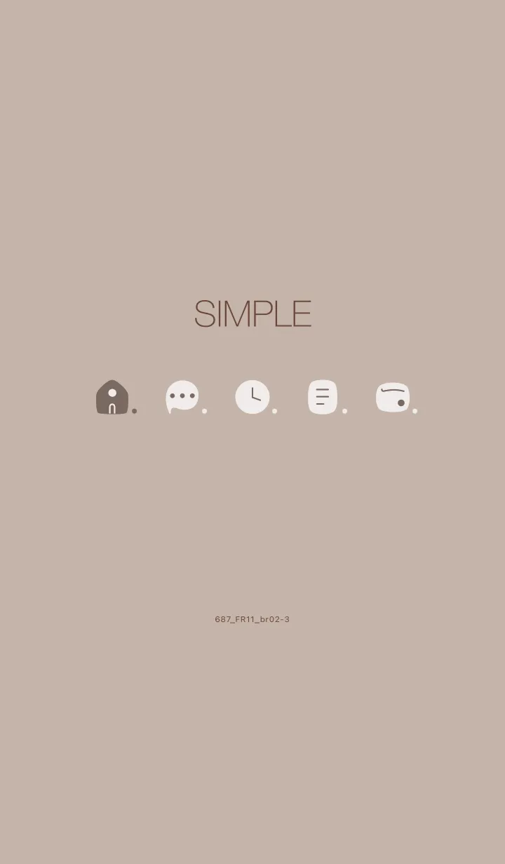 [LINE着せ替え] 687.11_ベージュ3 ブラウン2-3の画像1