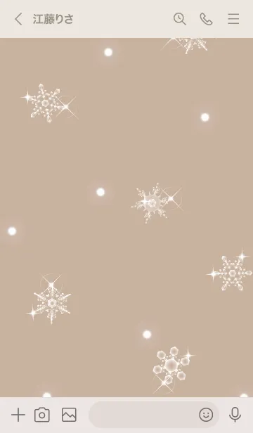 [LINE着せ替え] ～雪の花♥ブラウン24_1～の画像3