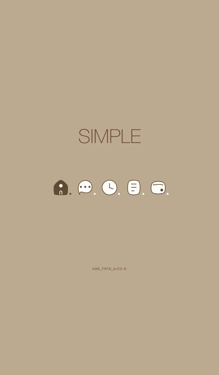 [LINE着せ替え] b86_14_ベージュ4 ブラウン2-9の画像1