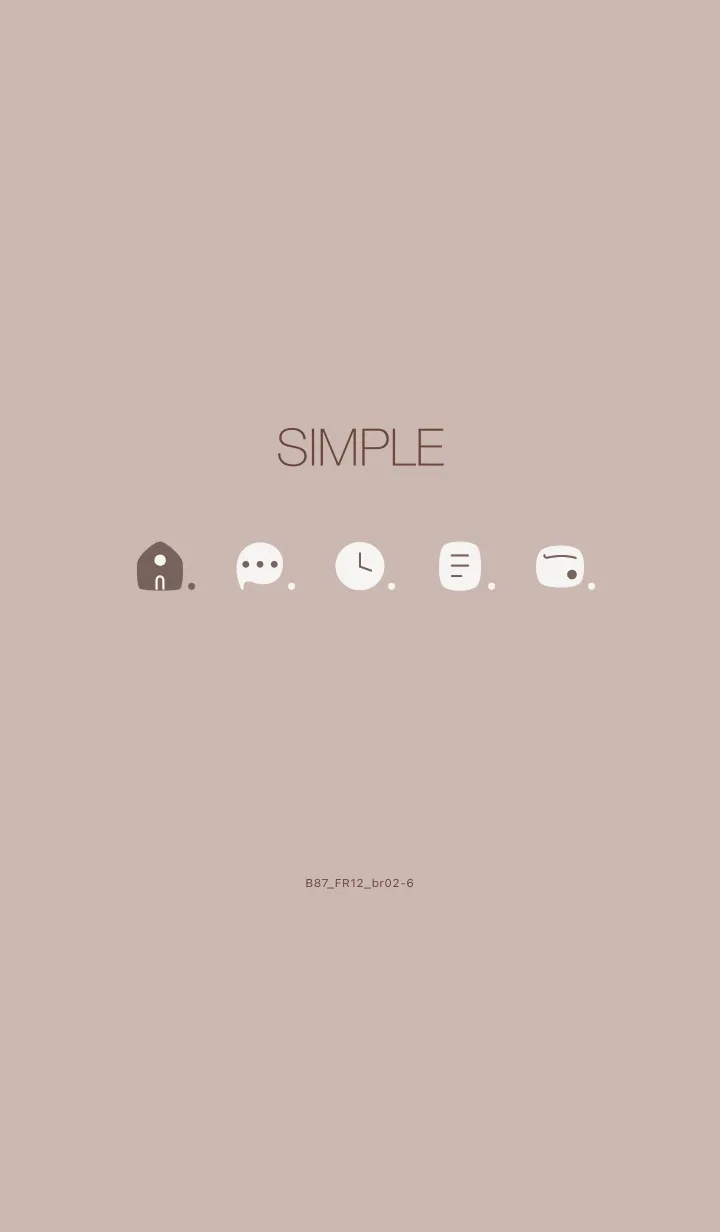 [LINE着せ替え] B87.12_ベージュ2 ブラウン2-6の画像1