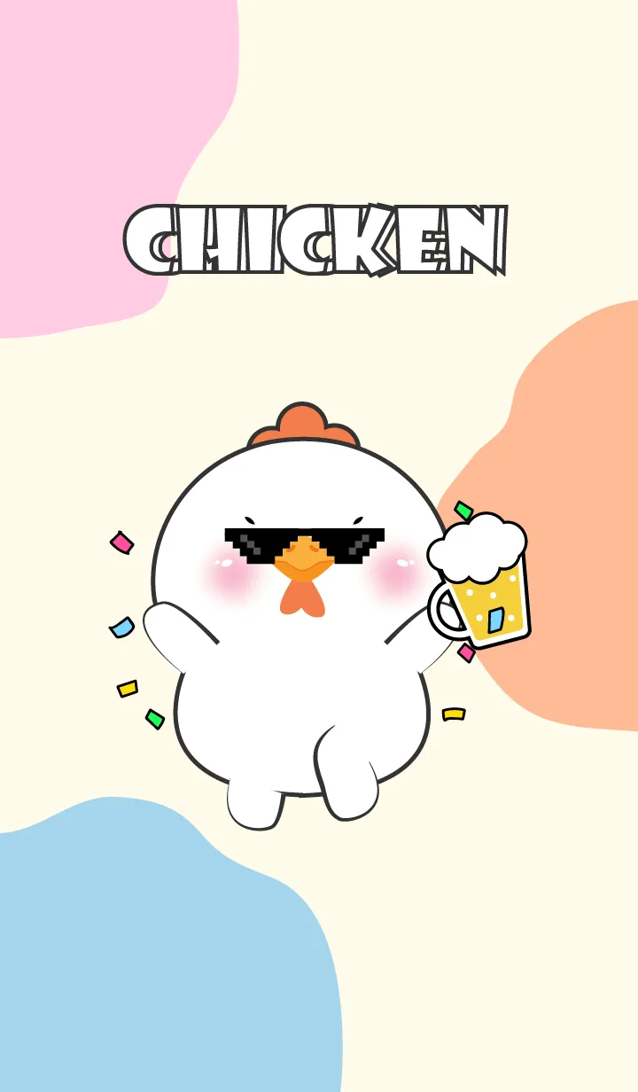 [LINE着せ替え] White Chicken  Love Party Theme (JP)の画像1