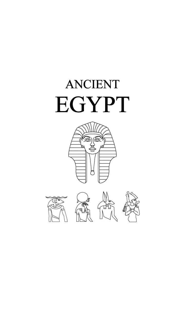 [LINE着せ替え] 古代エジプト モノクロの画像1