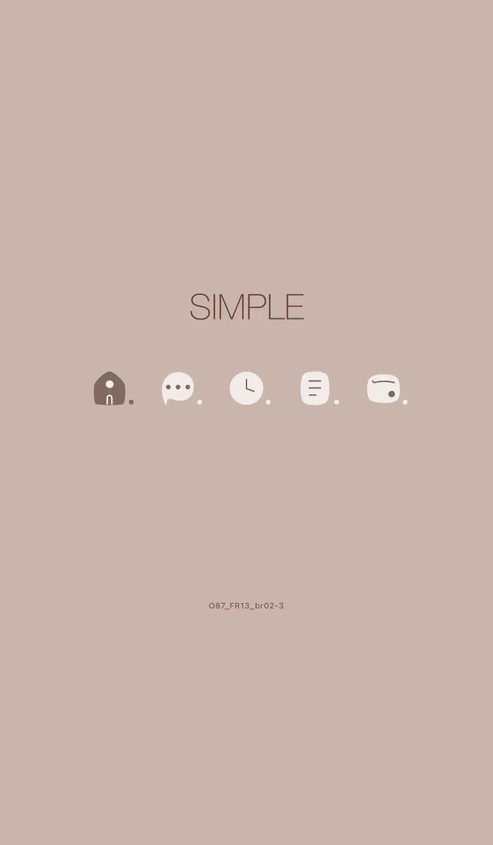 [LINE着せ替え] O87_13_ベージュ2 ブラウン2-3の画像1