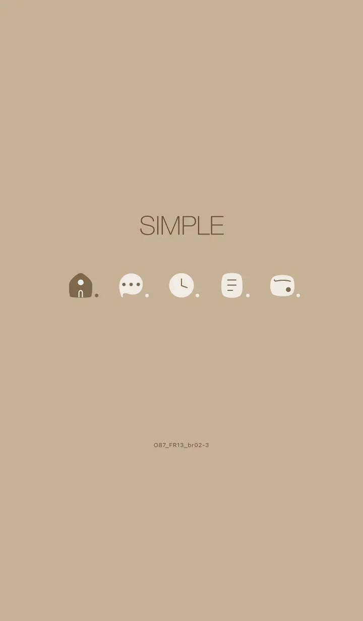 [LINE着せ替え] O87_13_ベージュ4 ブラウン2-3の画像1