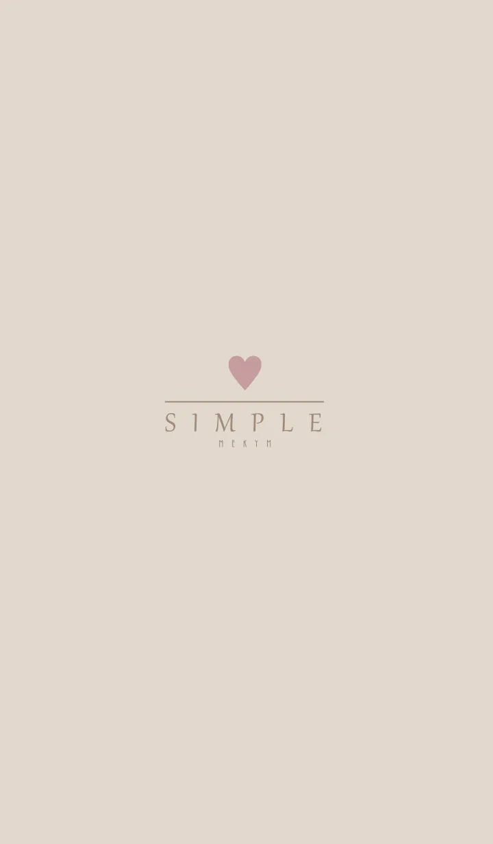 [LINE着せ替え] DUSKY BEIGE.SIMPLE -HEART- 30の画像1