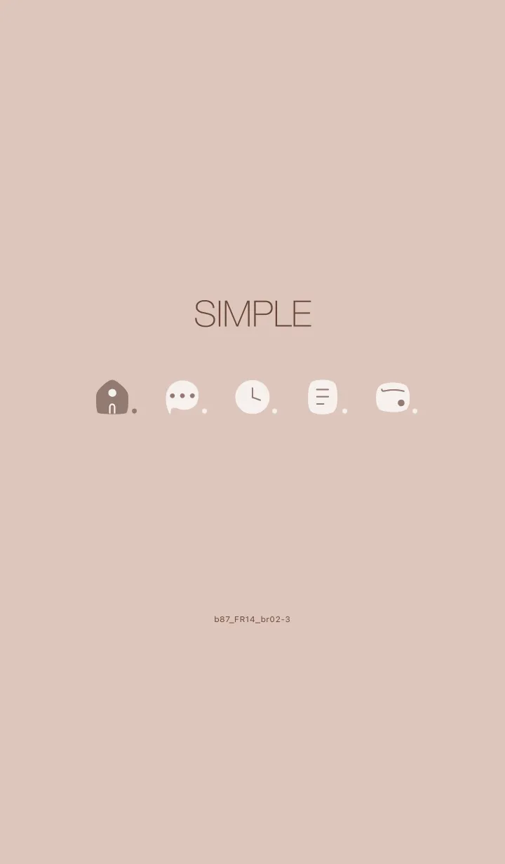 [LINE着せ替え] b87_14_ベージュ ブラウン2-3の画像1