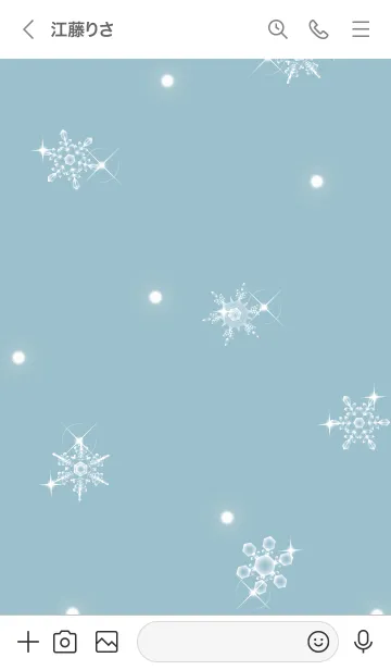 [LINE着せ替え] ～雪の花♥ブルーグレー28_1～の画像3