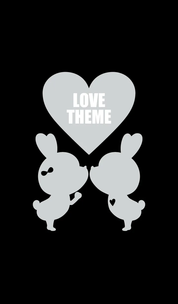 [LINE着せ替え] LOVE THEME BLACK & Gray.の画像1