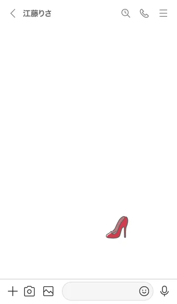 [LINE着せ替え] Heels /Red & Whiteの画像3