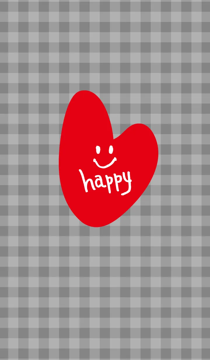 [LINE着せ替え] ハートギンガムチェック9の画像1