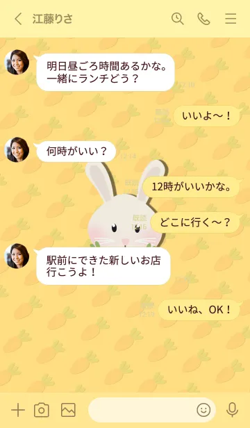 [LINE着せ替え] Rabbit - Cute Rabbitの画像4