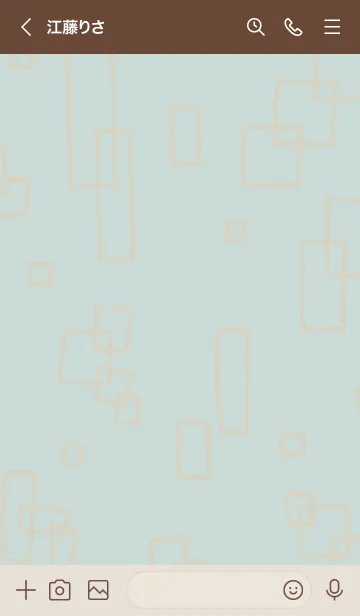 [LINE着せ替え] ベージュ四角 シンプル28の画像3