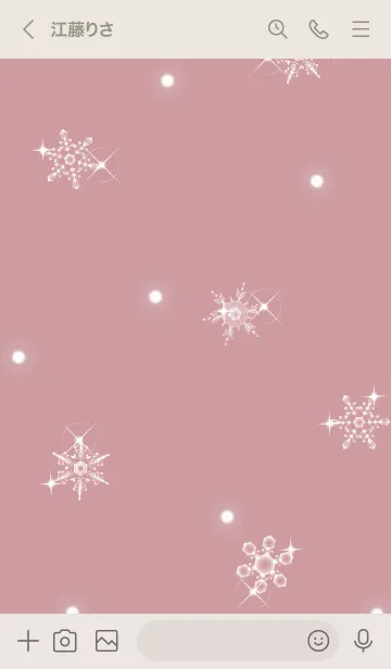 [LINE着せ替え] ～雪の花♥ピンク32_1～の画像3