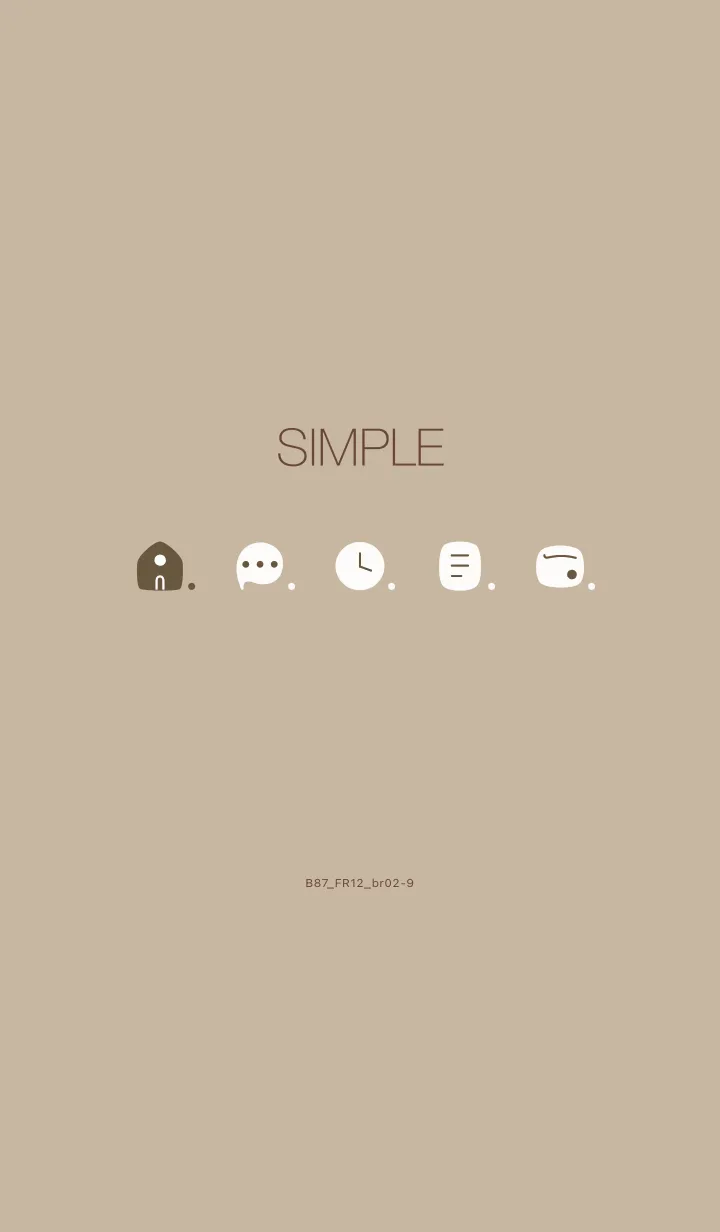 [LINE着せ替え] B87.12_ベージュ4 ブラウン2-9の画像1