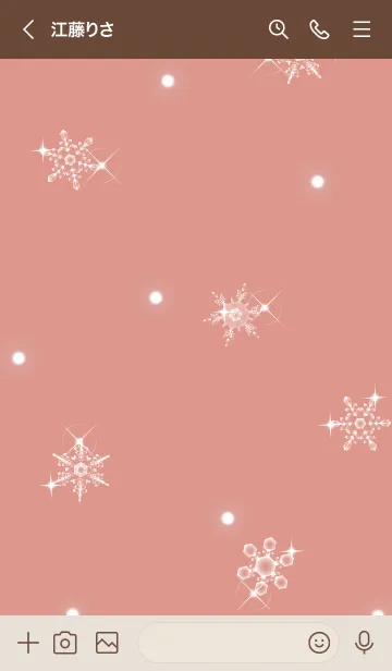 [LINE着せ替え] ～雪の花♥オレンジ33_1～の画像3