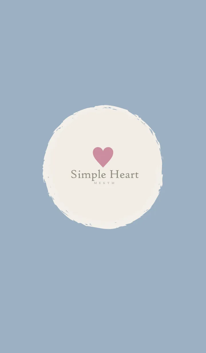 [LINE着せ替え] Simple Heart Blue-MEKYM 37の画像1