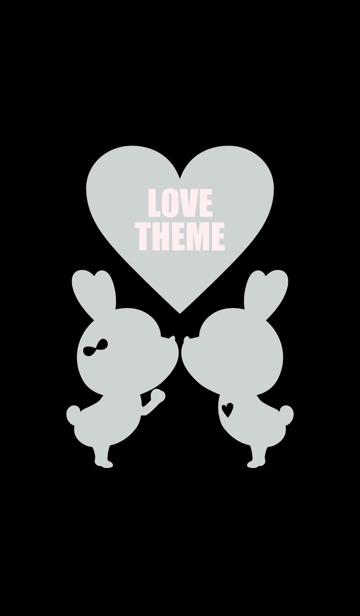 [LINE着せ替え] LOVE THEME BLACK & Gray 2の画像1