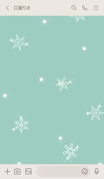 [LINE着せ替え] ～雪の花♥ブルーグリーン27_1～の画像3